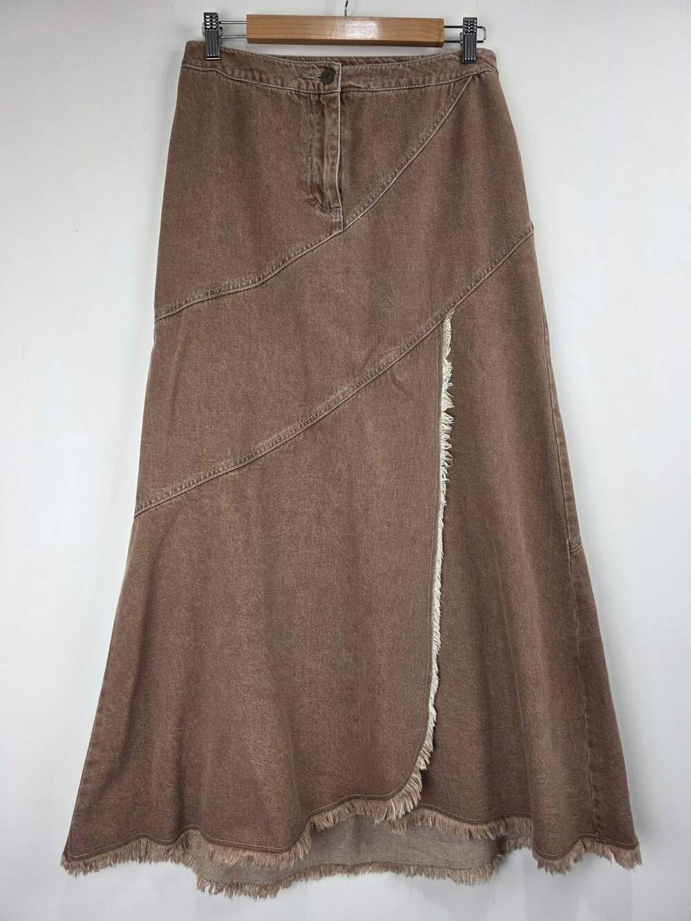 Vintage Newport News Genealogy Collection Brown Denim Skirt, Size 8
